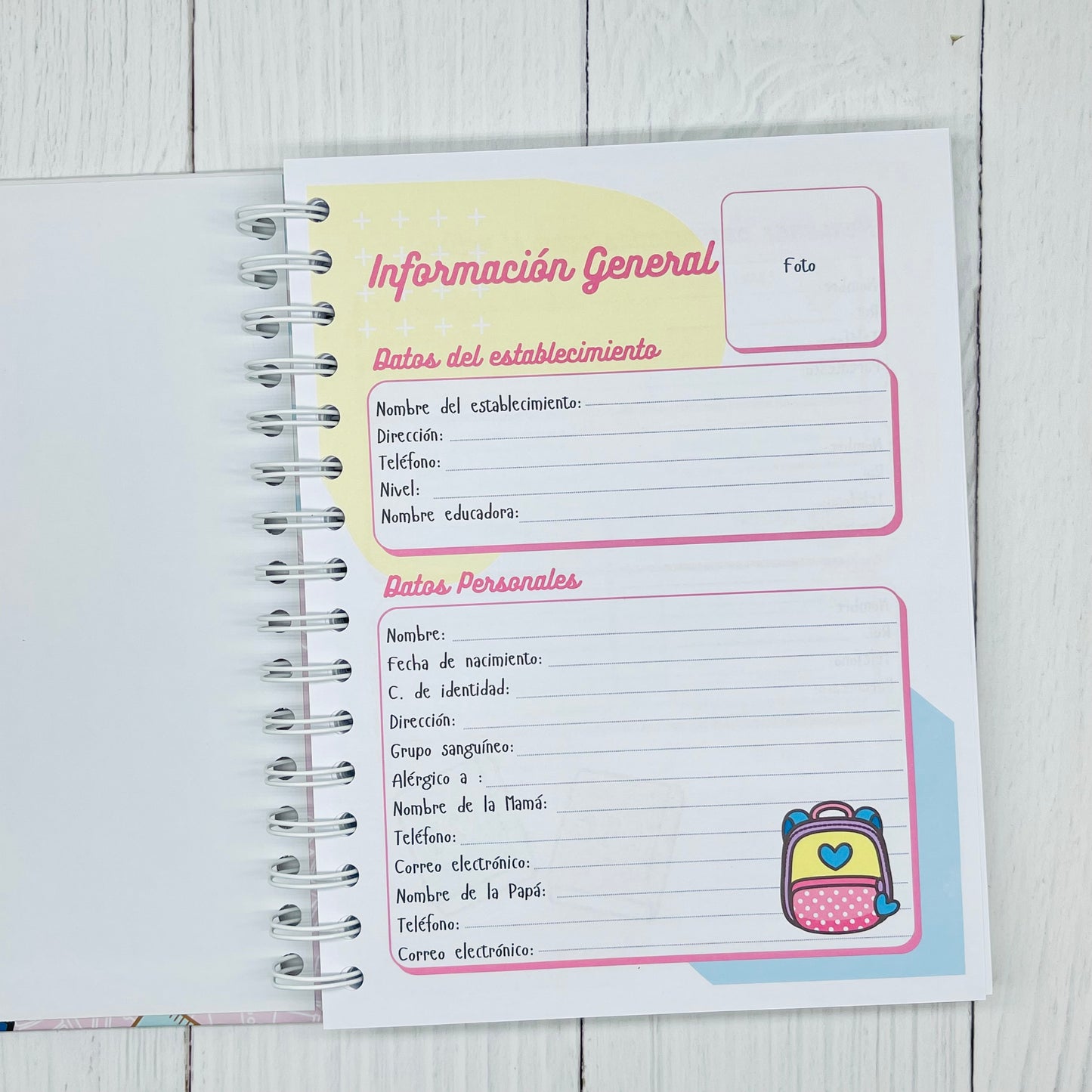 Libreta escolar pre-básica
