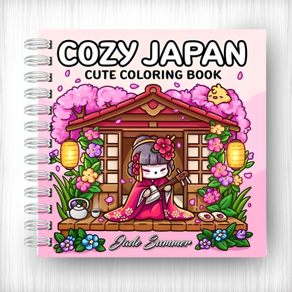 Libro de Colorear Cozy Japan: 46 Diseños Relajantes Estilo Kawaii