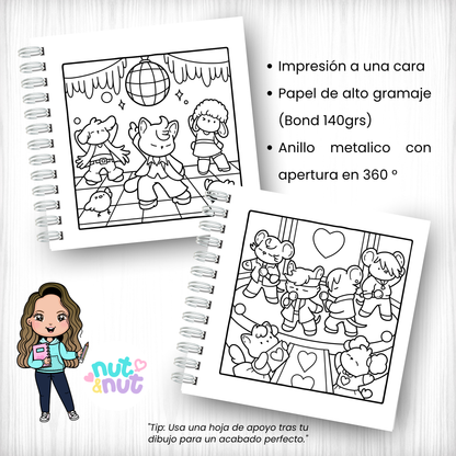 Libro de Colorear Cozy Eras: 42 Diseños Relajantes Estilo Kawaii